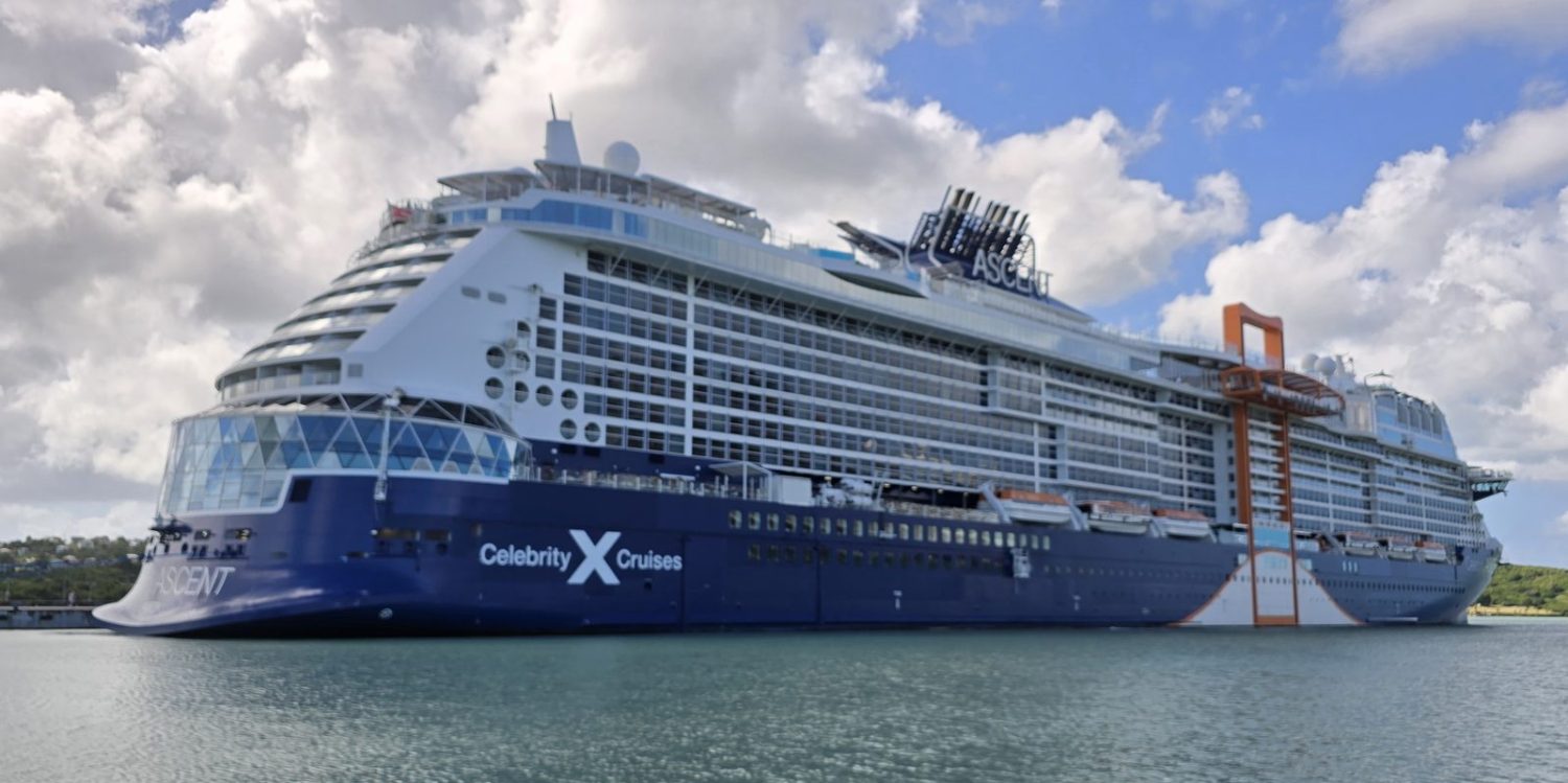 Celebrity Ascent alongside at St. John's, Antigua, on a Caribbean port call